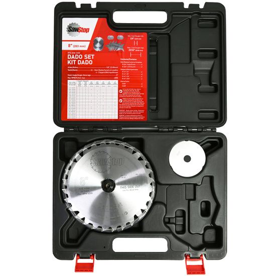Premium Dado Set 203.2 X 15.875 X 24t 4 X 1/4', 1/8',1/16',3/32' Chip